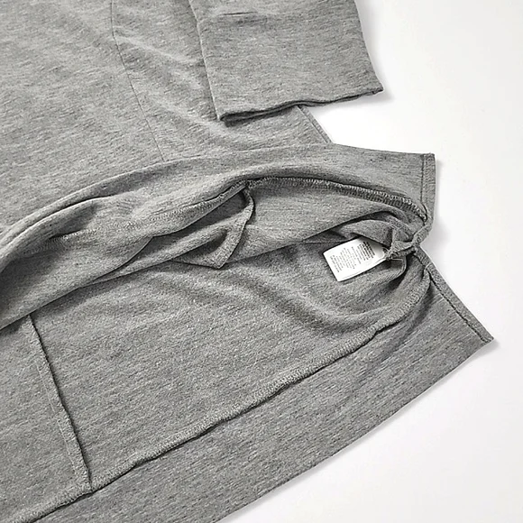 Cable & Gauge Women's Grey Pullover Hoodie Lace Up Neck Size XL - Picture 6 of 11